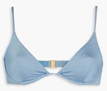 Bikini-Oberteil mit Metallic-Effekt und Bügel