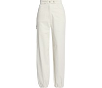 Karottenhose aus Stretch-Baumwoll-Twill