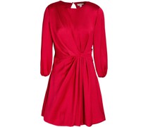 Minikleid aus gehämmertem Satin mit Drapierung