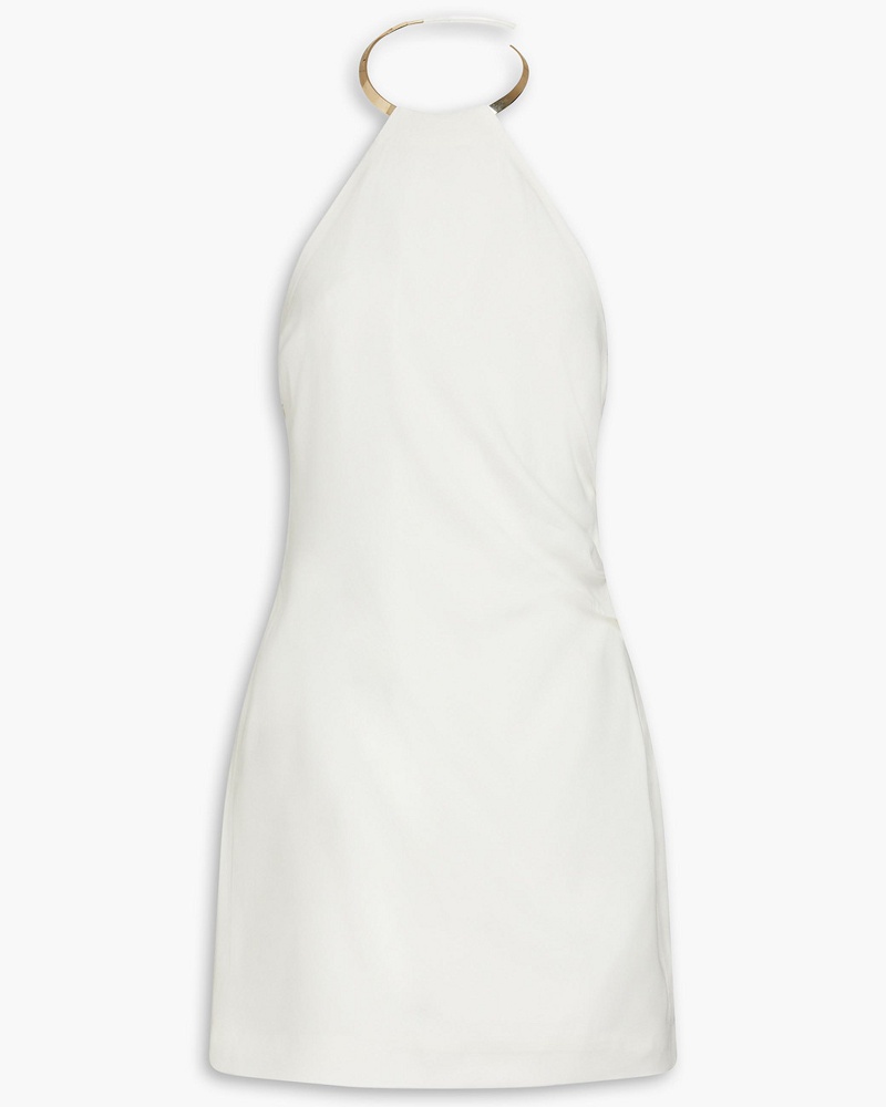 GAUGE81 Damen Tome Neckholder-Minikleid aus Crêpe de Chine aus einer Seidenmischung