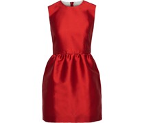 REDValentinoGathered striped satin-twill mini dress