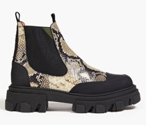 Chelsea-Boots aus Leder mit Krokodileffekt