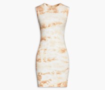 Minikleid aus geripptem Jersey mit Batikmuster