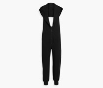 Jumpsuit aus Frottee aus einer Baumwollmischung mit Kapuze und Rückenausschnitt
