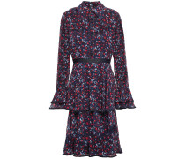 Gestuftes Kleid aus Crêpe de Chine