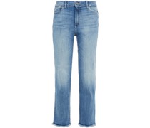 Mara halbhohe Jeans mit geradem Bein und Fransen 23