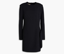 Minikleid aus Crêpe mit Schleife und Cut-outs