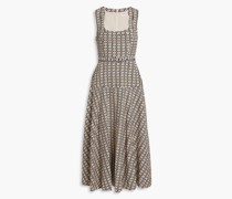 Lottie Midikleid aus Baumwoll-Tweed mit Gürtel