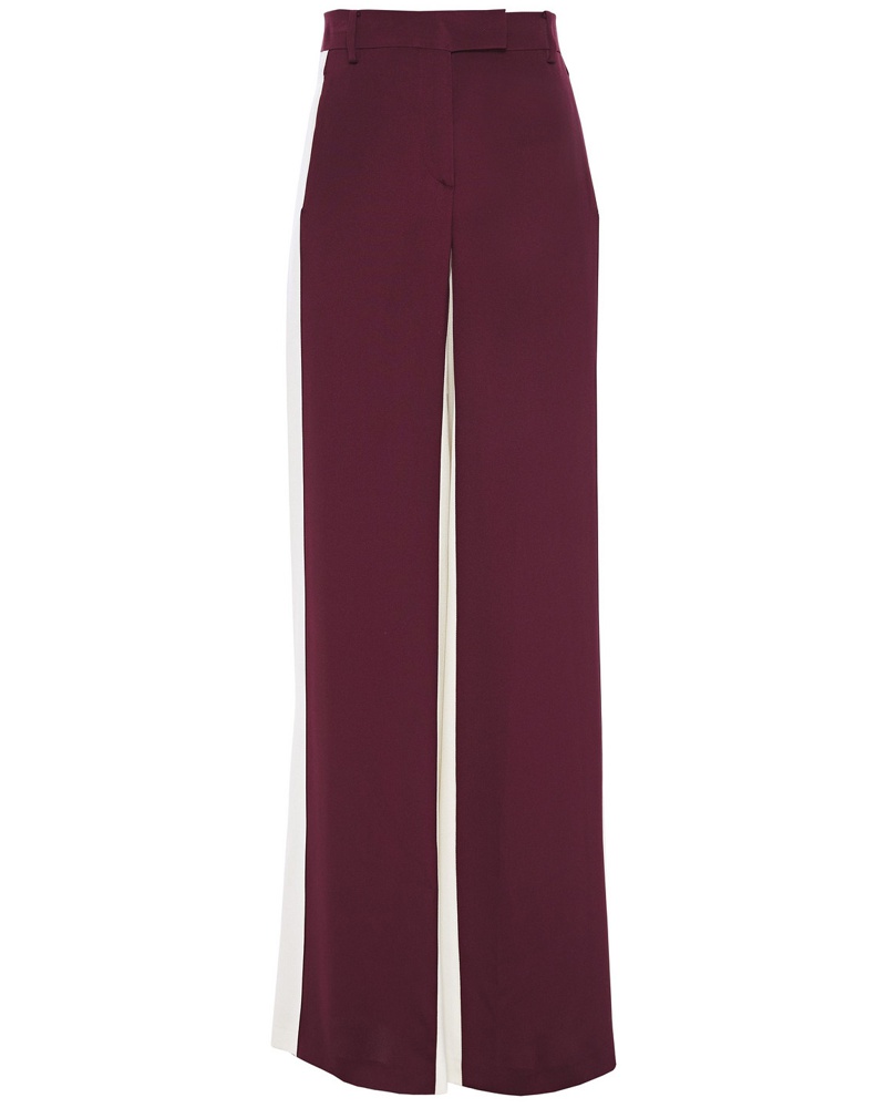Valentino Garavani Damen Two-tone silk-twill wide-leg pants Valentino Garavani Damen Two-tone silk-twill wide-leg pants