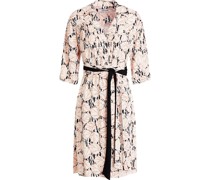Christina Wickelkleid aus Crêpe mit Print und Biesen