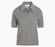 Poloshirt aus Baumwolle inPointelle-Strick mit Schluppe