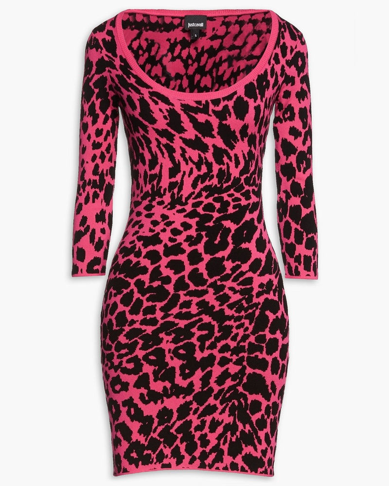 Just Cavalli Damen Minikleid aus Jacquard-Strick