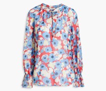 Cecarina Bluse aus Georgette mit floralem Print