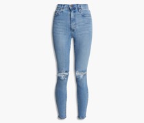 Siren hoch sitzende Skinny Jeans inDistressed-Optik 23
