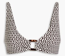 Ipanema bedrucktes Triangel-Bikini-Oberteil mit Ringdetails