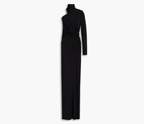 Joanna Robe aus Stretch-Jersey mit Cut-outs und Raffungen