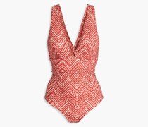 Bonita bedruckter Badeanzug mit Cut-outs