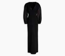 Gigi verzierte Robe aus Organza mit Crêpe-Einsatz