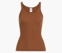 Gerippte Tanktop au Baumwoll-Jerey