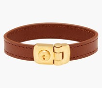 Armband aus Leder mit goldfarbenem Detail M