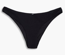 Chiara stretch-seersucker low-rise bikini briefs