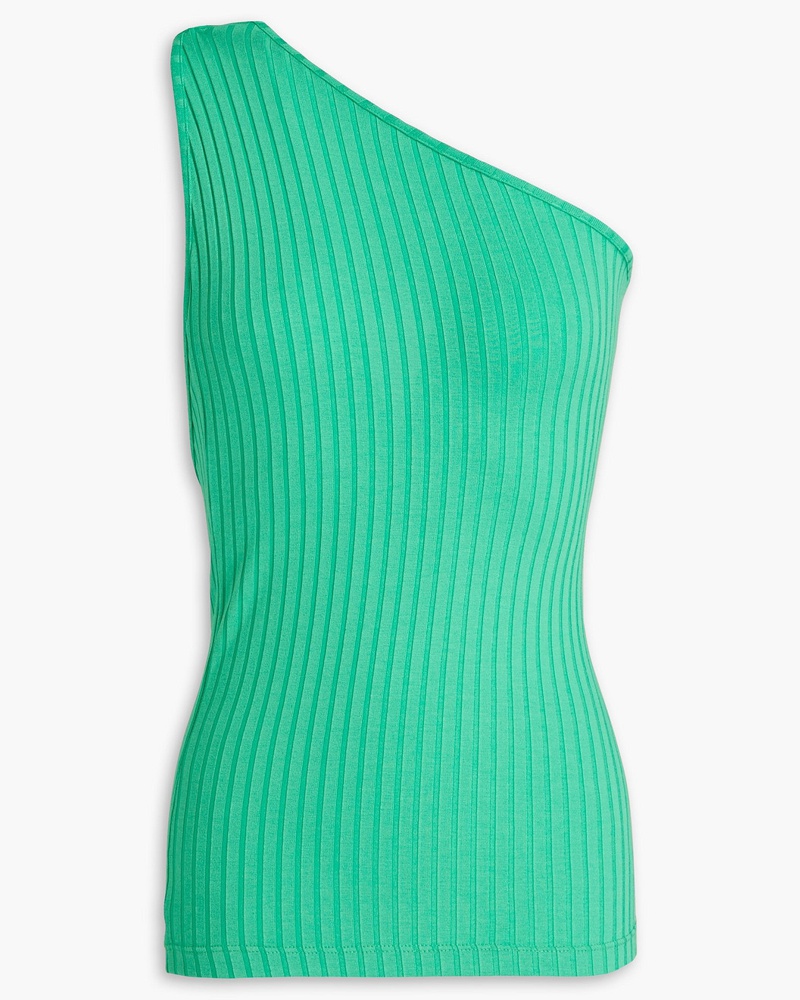 Rodebjer Damen Navista Oberteil aus geripptem Jersey mit asymmetrischer Schulterpartie