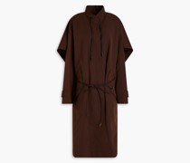 Mantel aus Popeline aus einer Baumwoll-Seidenmischung mit Cape-Effekt