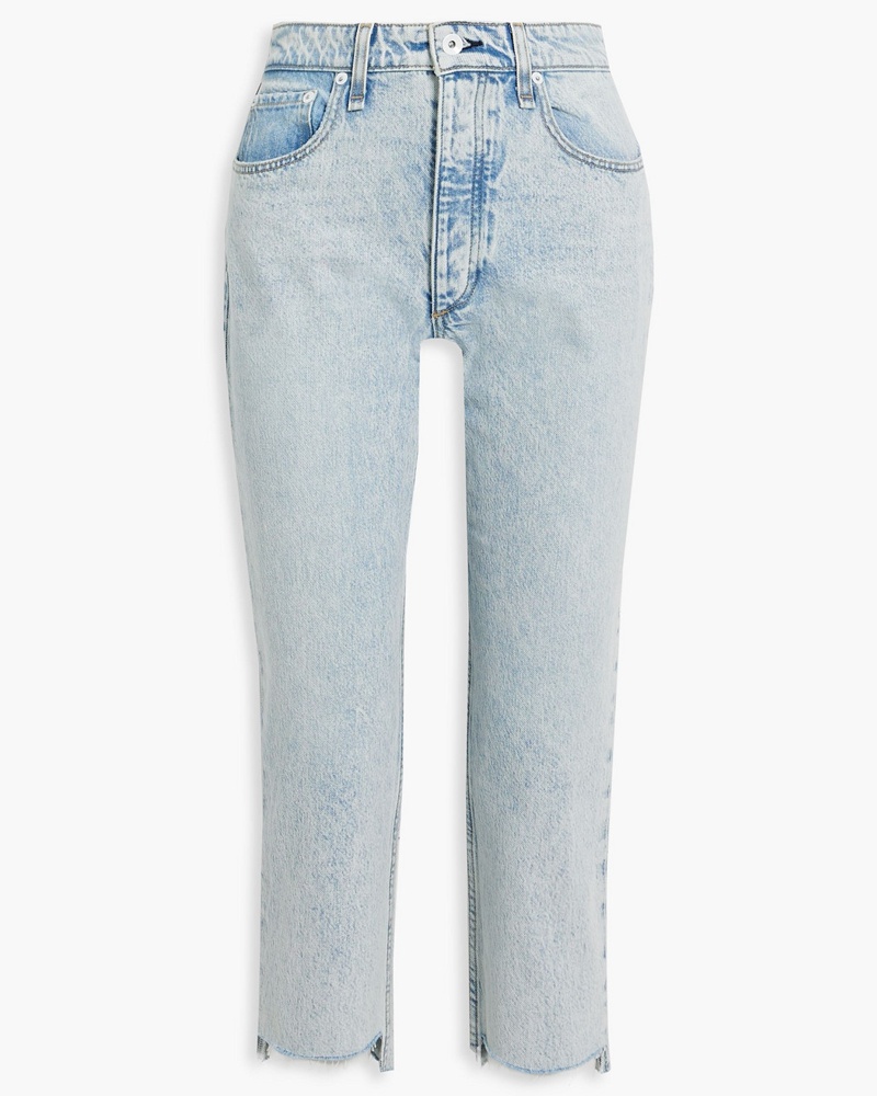Rag & Bone Damen Nina hoch sitzende Cropped Jeans mit schmalem Bein inausgewaschener Optik 23