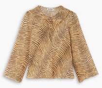 Darwin Bluse aus Georgette mit Tigerprint