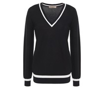 Metallic cotton-blend sweater