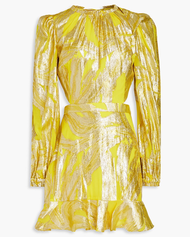 Rebecca Vallance Damen Navarro Minikleid aus Chiffon aus einer Seidenmischung mit Fil Coupé inMetallic-Optik Rebecca Vallance Damen Navarro Minikleid aus Chiffon aus einer Seidenmischung mit Fil Coupé inMetallic-Optik
