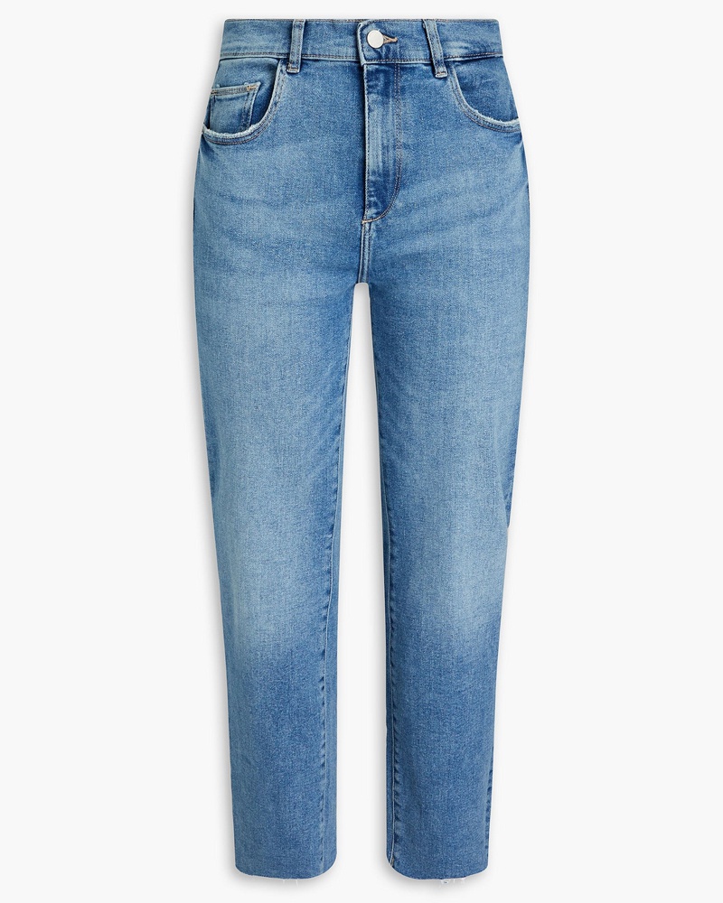 DL1961 Damen Patti hoch sitzende Cropped Jeans mit geradem Bein 23