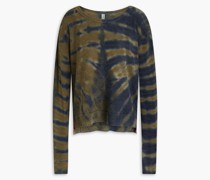 Boyfriend Pullover aus einer Merinowoll-Kaschmirmischung mit Batikmuster