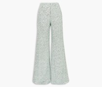 Stovepipe Hose mit weitem Bein aus Spitze mit Pailletten