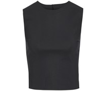 Bonded Signature Cropped Tanktop aus Stretch-Materia