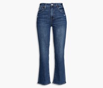 Lennon-Leyton hoch sitzende Bootcut-Jeans inDistressed-Optik 27