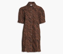 Hemdkleid aus Denim mit Zebraprint