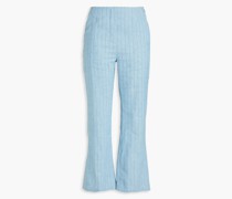 Jerry Cropped Bootcut-Hose aus Twill mit Nadelstreifen