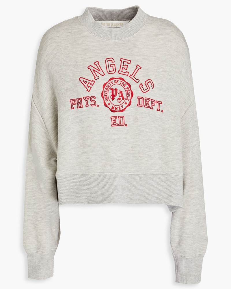 Palm Angels Damen Sweatshirt aus Frottee aus einer Modal-Baumwollmischung mit Print