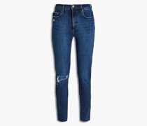 Hoch sitzende Skinny Jeans inDistressed-Optik 23