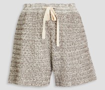 Shorts aus einer Baumwollmischung inLochstrick