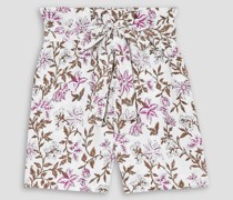 Lucia Shorts aus Leinen mit floralem Print 0
