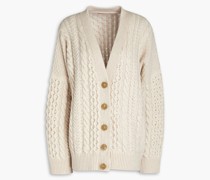 Lena Cardigan aus Wolle mit Zopfstrickmuster S