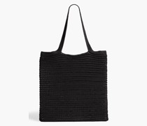 Tote Bag aus Leinen mit Lochstrick