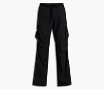 Cargohose aus Baumwollpopeline mit Jersey-Einsätzen