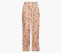 Bedruckte Hose mit geradem Bein aus Twill S