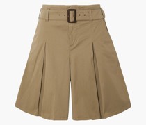 Shorts aus Gabardine aus einer Baumwollmischung mit Falten