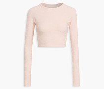 Cropped Oberteil aus Stretch-Jacquard