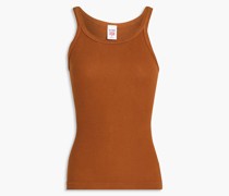 Tanktop aus geripptem Baumwoll-Jersey M