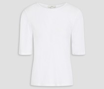 T-Shirt aus Baumwoll-Jersey mit Flammgarneffekt